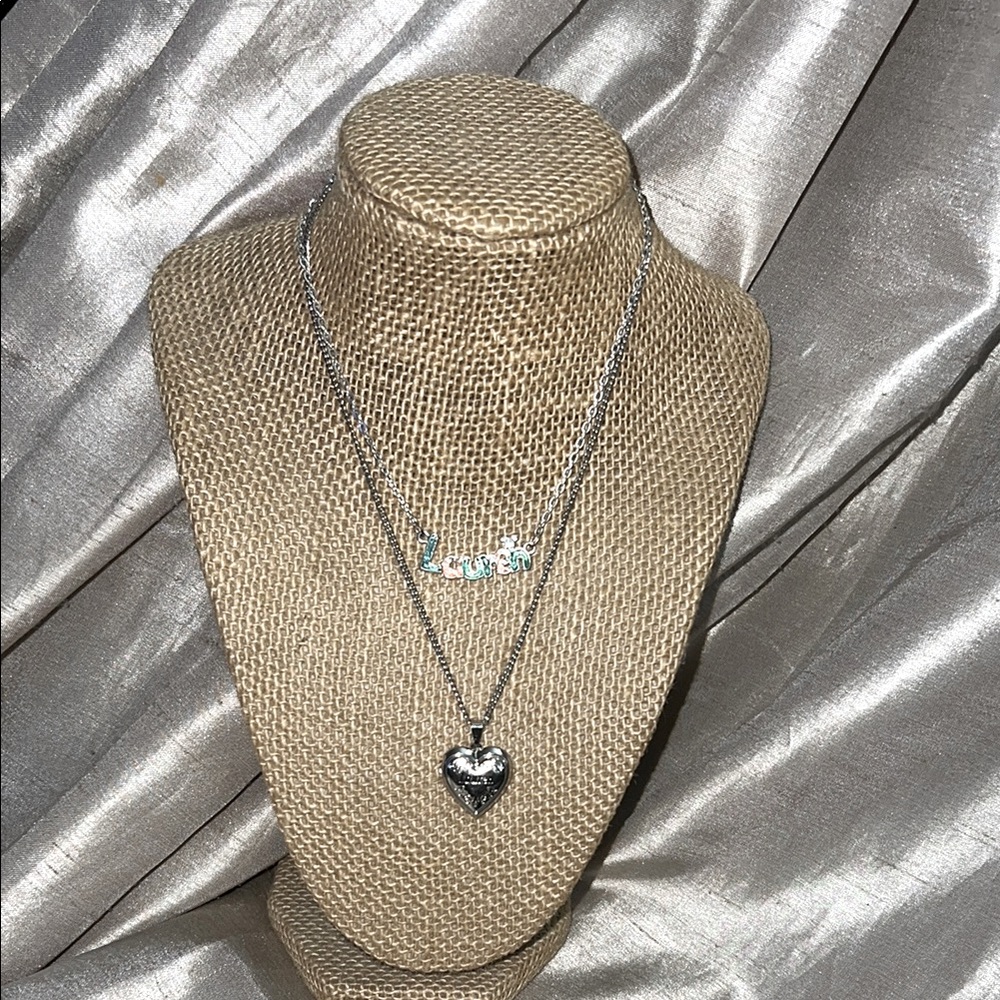 Lauren heart locket & Disney Silver Pendant Necklaces